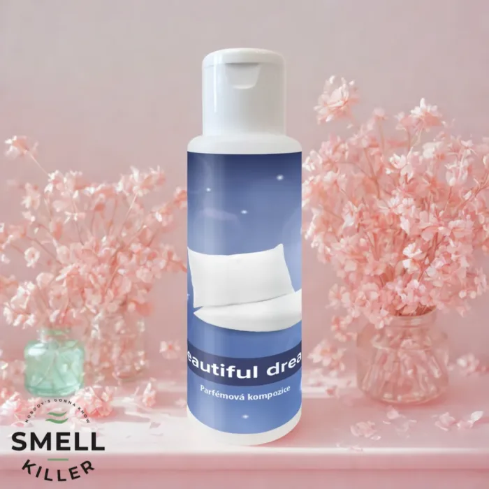 Beautiful dream olej na pranie – produkt v romantickej kompozícii s jemnymi ružovými kvetmi